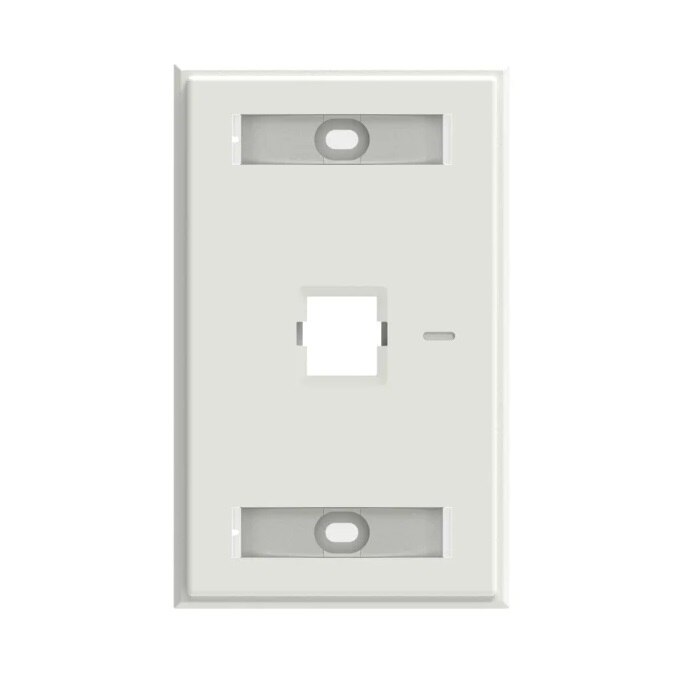 CommScope Faceplate, Label, 1 Port, KJ, White