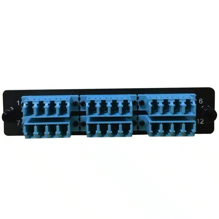 LYNN LGX Adapter Panel 6 Quad LC/UPC Singlemode 24F OS1/2 Blue